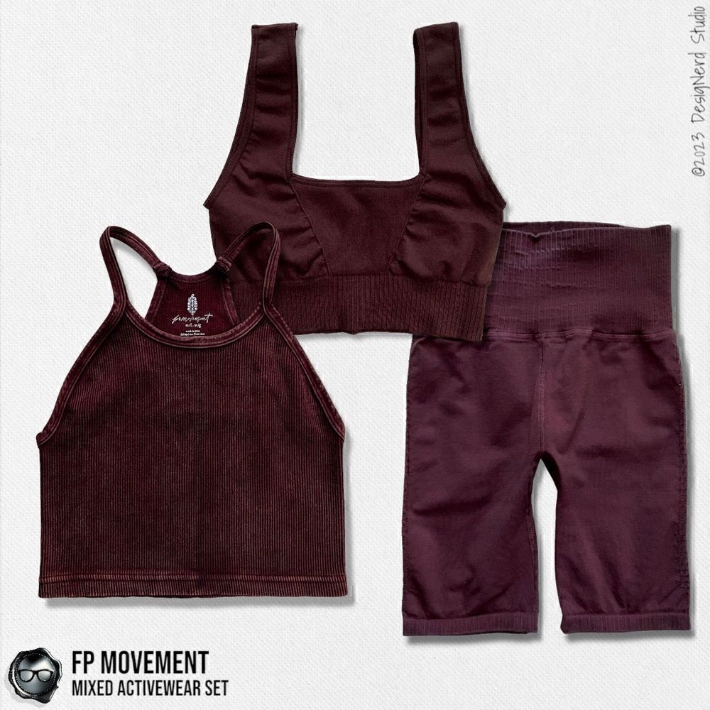 FP MOVEMENT SET: GOOD KARMA SQUARE NECK BRA + BIKE SHORTS + HAPPINESS RUNS CROP - Picture 16 of 16